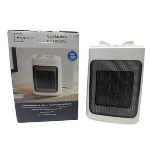 Mainstays Ceramic Space Heater 700/1500W Adjustable Thermostat Tested w/ Box